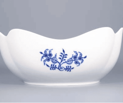 Cibulák – Misa šalátová 4-hranná vysoká 24 cm – originálny cibuľový porcelán 1. akosť