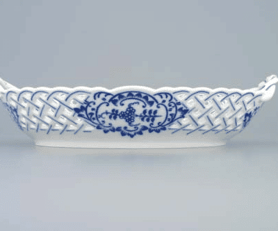 Cibulák – Košík prelamovaný 24 cm – originál cibuľový porcelán 1. akosť