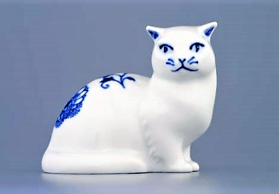 Cibulák – Mačka 8 cm – originál cibuľový porcelán 1. akosť