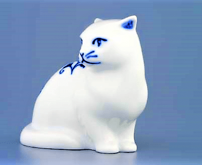 Cibulák – Mačka 8 cm – originál cibuľový porcelán 1. akosť