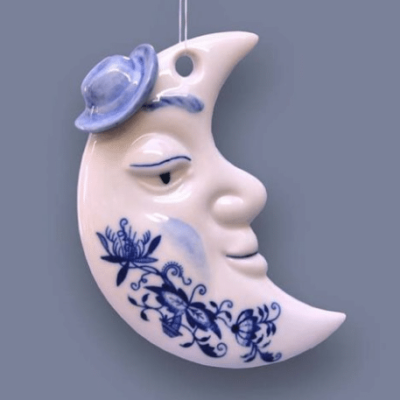 Cibulák – Vianočná ozdoba mesiačik – Originálny cibuľový porcelán 1. akosť