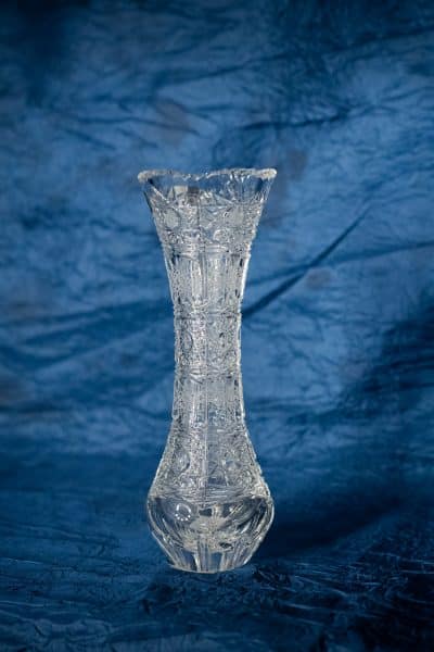 Krištáľová brúsená váza 15 cm