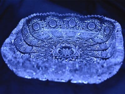 Krištálový brúsený tanier 13 cm