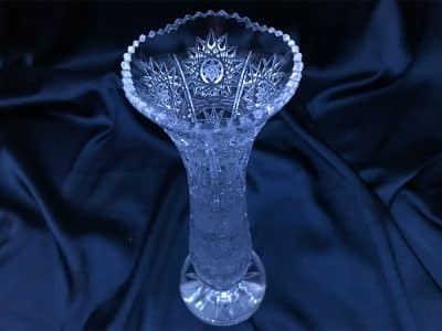 Krištáľová brúsená váza 23,5 cm