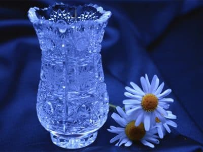 Krištáľová brúsená váza 8,5 cm