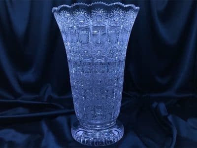 Krištáľová brúsená váza 35 cm