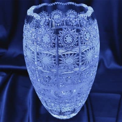 Krištáľová brúsená váza 25,5 cm