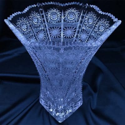 Krištáľová brúsená váza 27 cm