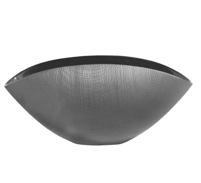 Misa BURA sivá metalická 28x14 cm