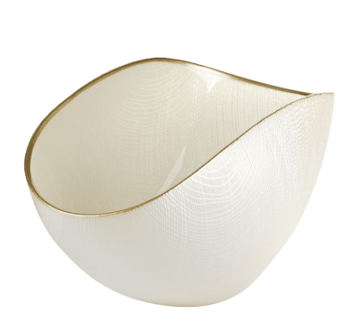 Misa BURA biela perla / zlatá linka 28x14 cm