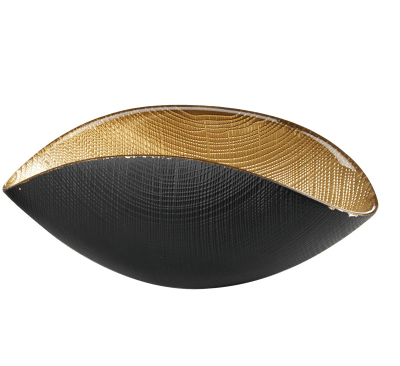 Misa BURA čierna matná / zlatá 20x12 cm