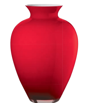 Váza AURORITA opálovo červená H38,5 cm