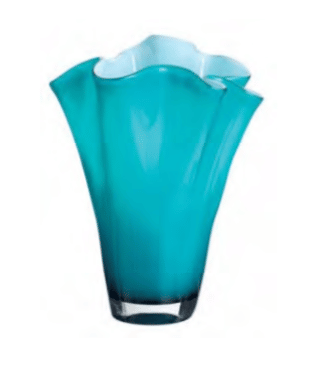 Váza WAIVA opálovo biela svetlo modrá H30 cm