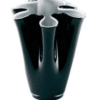 Váza WAIVA opálovo biela čierna H40 cm