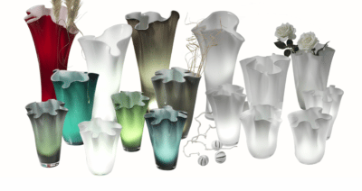 Váza WAIVA opálovo biela D28 cm H24 cm