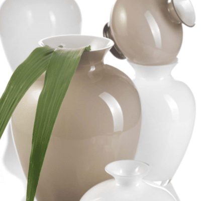 Váza AURORITA opálovo biela fumé D20 cm