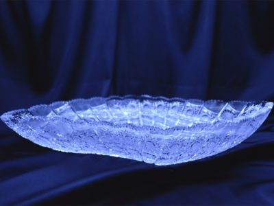 Krištálová brúsená miska 45 cm