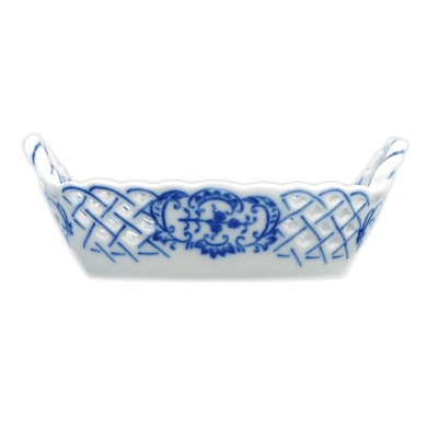 Cibulák – Košík prelamovaný 11 cm – originál cibuľový porcelán 1. akosť