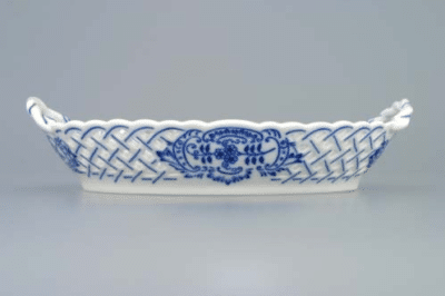 Cibulák – Košík prelamovaný 18.5 cm – originál cibuľový porcelán 1. akosť