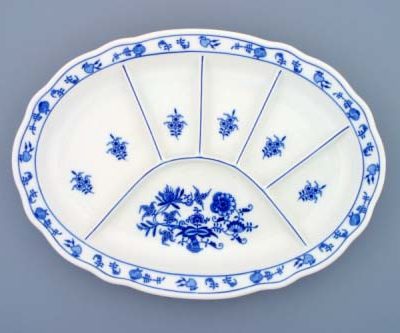 Cibulák – Tanier delený 35 cm – originálny cibuľový porcelán I. akosť