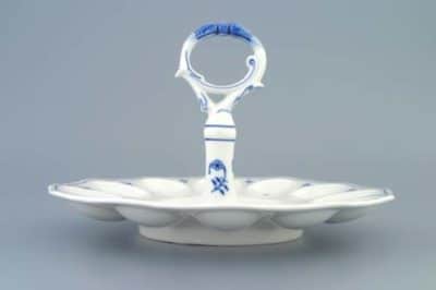 Cibulák – Podnos na vajíčka s rukoväťou – originálny cibuľový porcelán 1. akosť