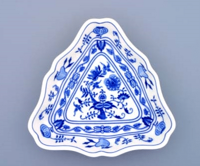Cibulák – Misa šalátová 3-hranná 19,5 cm – originálny cibuľový porcelán 1. akosť