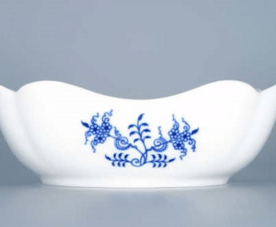 Cibulák – Misa šalátová 4-hranná vysoká 15 cm – originálny cibuľový porcelán I. akosť