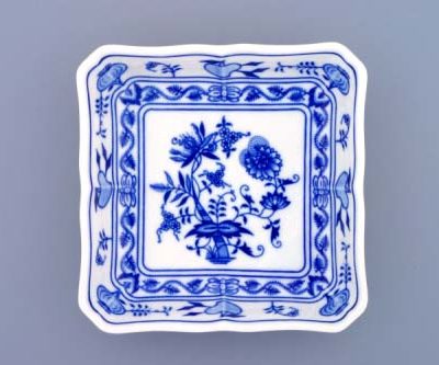 Cibulák – Misa šalátová 4-hranná 18 cm – originálny cibuľový porcelán I. akosť