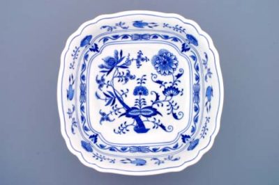 Cibulák – Misa šalátová 4-hranná 26 cm – originálny cibuľový porcelán 1. akosť