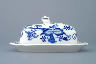 Cibulák – Dóza na maslo 17 x 13 cm – originálny cibuľový porcelán 1. akosť
