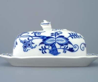 Cibulák – Dóza na maslo 17 x 13 cm – originálny cibuľový porcelán 1. akosť