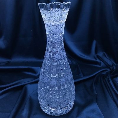 Krištáľová brúsená váza 28 cm