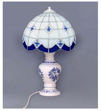 Cibulák – Lampa 1972 s tienidlom vitrážovým – originálny cibulák Dubí – 1. akosť