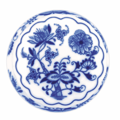 Cibulák – Dóza okrúhla – šperkovnica 9 cm – originál cibuľový porcelán 1. akosť - Image 2