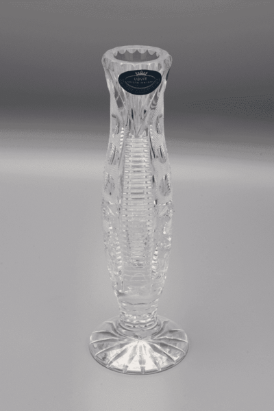 Krištáľová brúsená váza ÚSVIT 18 cm - Image 2