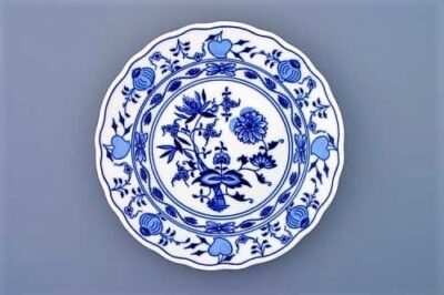 Cibulák – Tanier plytký 21 cm – originál cibuľový porcelán 1. akosť