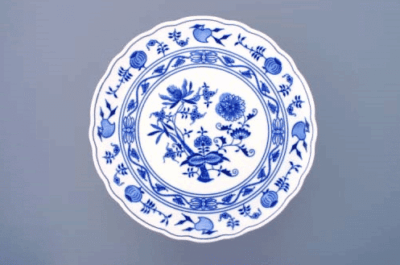 Cibulák – Tanier tortový na nohe 31 cm – originál cibuľový porcelán 1. akosť