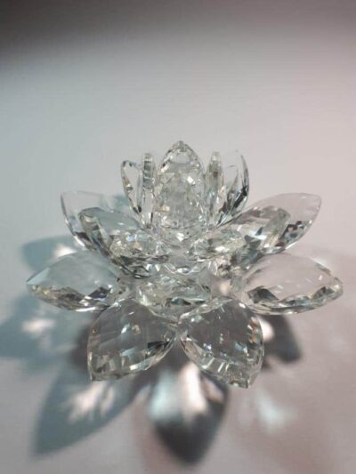 Krištáľový lotosový kvet číry 15 cm - Image 2