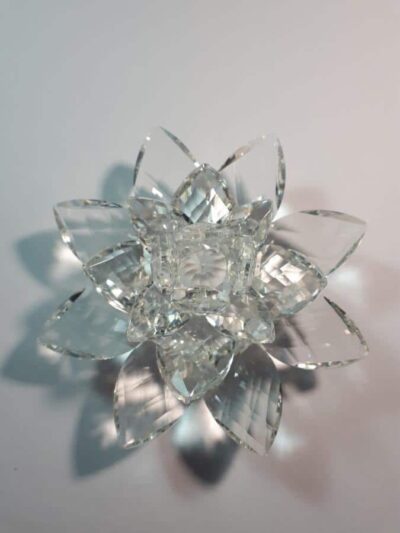 Krištáľový lotosový kvet číry 15 cm - Image 3