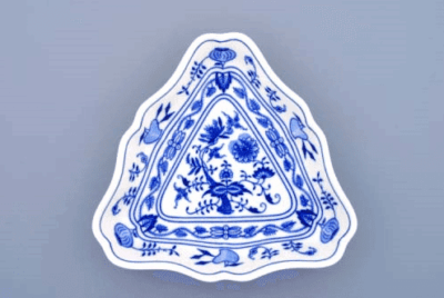Cibulák – Misa šalátová 3-hranná 24 cm – originálny cibuľový porcelán 1. akosť