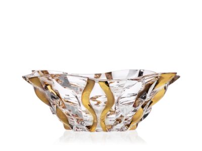 Krištáľová miska Samboa gold 30,5 cm