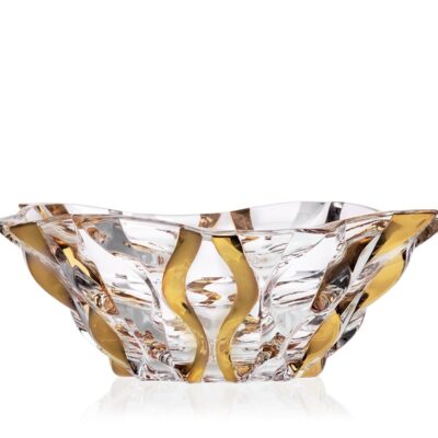 Krištáľová miska Samboa gold 30,5 cm
