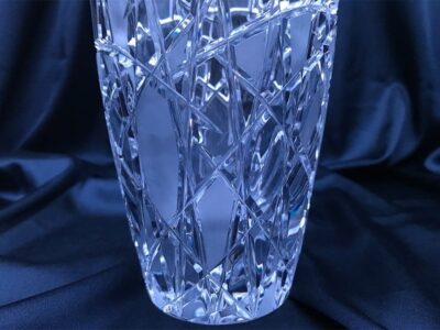 Krištáľová brúsená váza 30 cm - Image 3