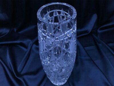 Krištáľová brúsená váza 30 cm - Image 4