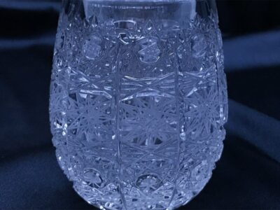 Krištálová brúsená dóza hríb 11 cm s viečkom - Image 4