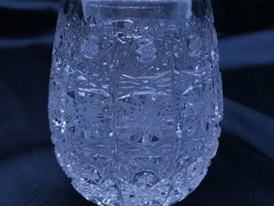 Krištálová brúsená dóza hríb 11 cm s viečkom - Image 4