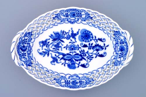 Cibulák – Košík prelamovaný 21 cm – originál cibuľový porcelán 1. akosť