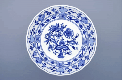 Cibulák – Misa kompótová 24 cm na nohe – originálny cibuľový porcelán 1. akosť - Image 2