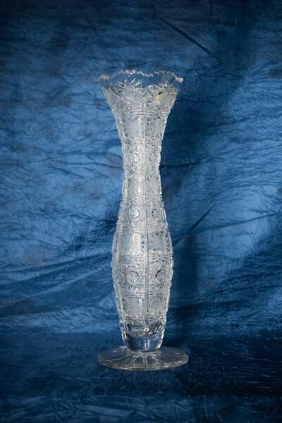 Krištáľová brúsená váza 30 cm - Image 5