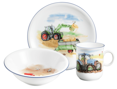 Detský porcelán 3 dielna sada TRAKTOR